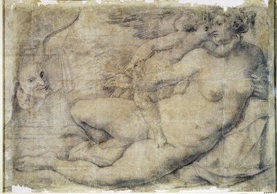 Venus met Cupido door Michelangelo Buonarroti